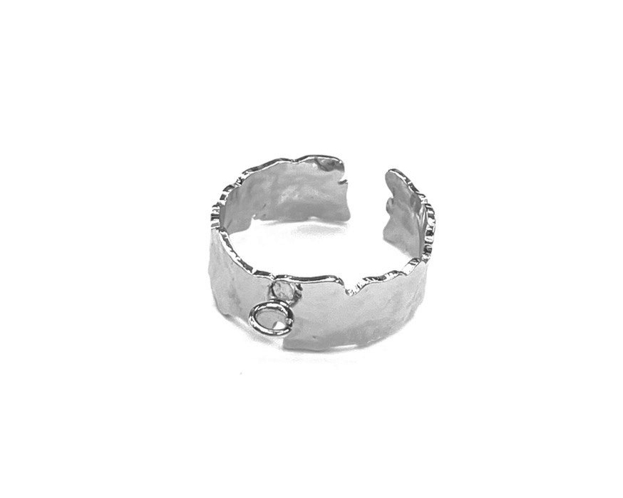 Основа для кольца мятый металл цвет серебро Серебро