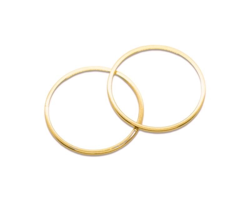 Кольцо без дополнительных отверстий цвет золото 20мм Золотой