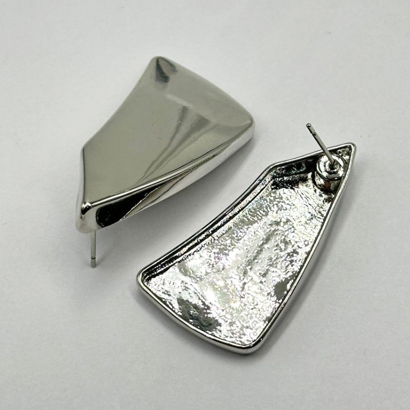 Готовые серьги размер 37,8*20мм цвет серебро